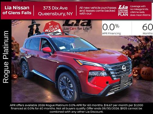 Scarlet Ember Tintcoat 2026 Nissan Rogue Platinum