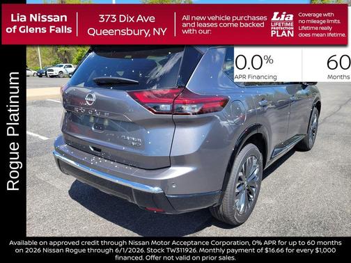 Gun Metallic 2026 Nissan Rogue Platinum