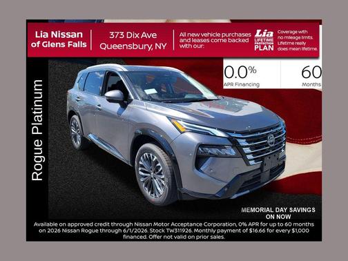 Gun Metallic 2026 Nissan Rogue Platinum