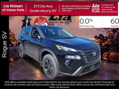 Black 2026 Nissan Rogue SV