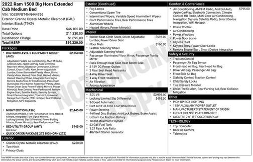 2022 RAM 1500 Big Horn