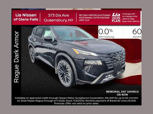 Black 2026 Nissan Rogue Dark Armor
