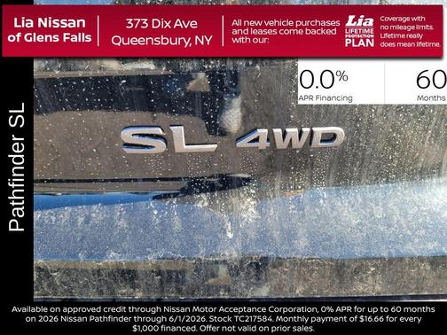 Black 2026 Nissan Pathfinder SL