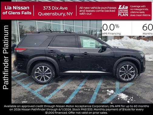 Black 2026 Nissan Pathfinder Platinum