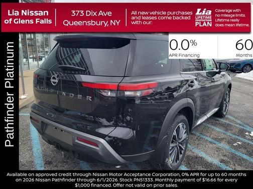 Black 2026 Nissan Pathfinder Platinum
