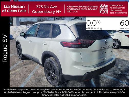Everest White P 2026 Nissan Rogue SV