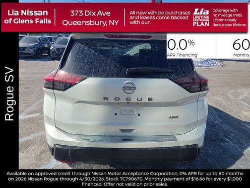 Everest White P 2026 Nissan Rogue SV