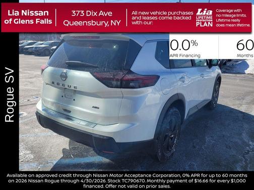 Everest White P 2026 Nissan Rogue SV