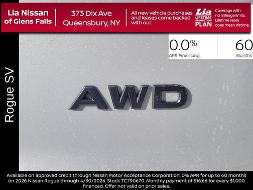 Everest White P 2026 Nissan Rogue SV