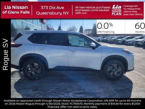 Everest White P 2026 Nissan Rogue SV