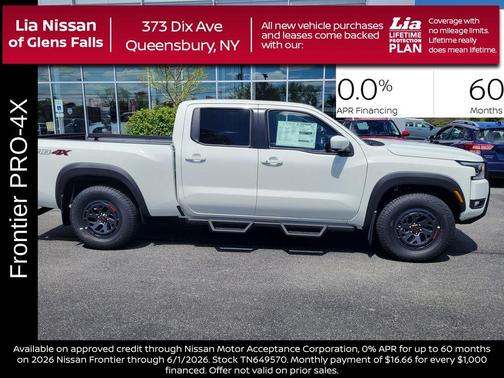Glacier White 2026 Nissan Frontier PRO-4X
