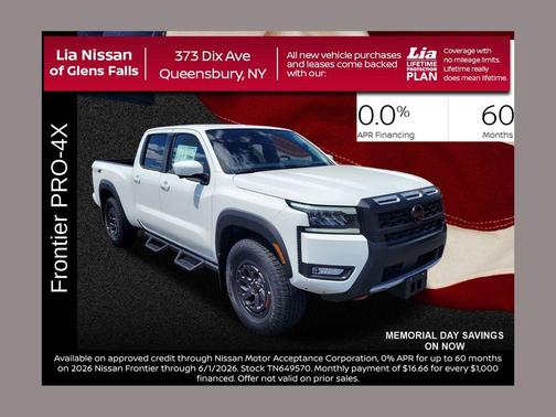 Glacier White 2026 Nissan Frontier PRO-4X