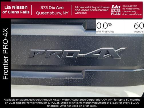 Glacier White 2026 Nissan Frontier PRO-4X