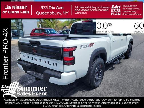 Glacier White 2026 Nissan Frontier PRO-4X
