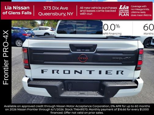 Glacier White 2026 Nissan Frontier PRO-4X