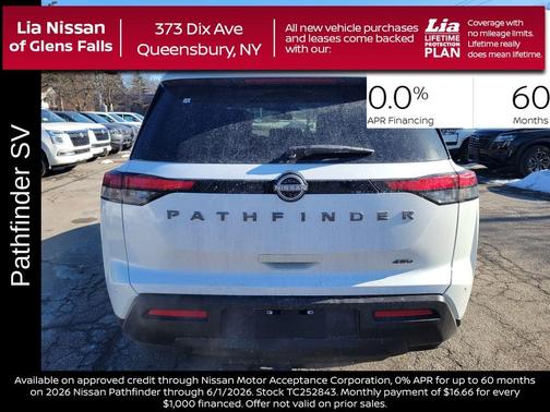 Everest White P 2026 Nissan Pathfinder SV