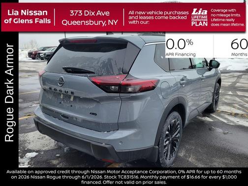 Boulder Gray Metallic 2026 Nissan Rogue Dark Armor