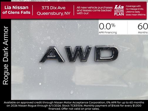 Boulder Gray Metallic 2026 Nissan Rogue Dark Armor