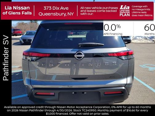 Gun Metallic 2026 Nissan Pathfinder SV