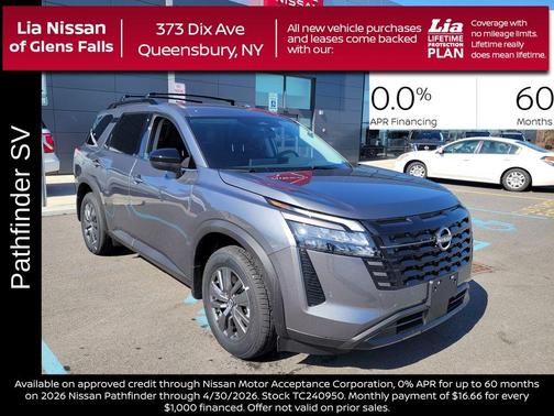 Gun Metallic 2026 Nissan Pathfinder SV