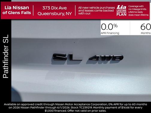 Everest White P 2026 Nissan Pathfinder SL