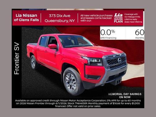 Red Alert 2026 Nissan Frontier SV