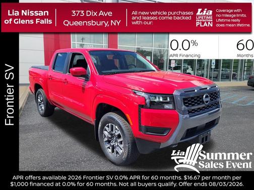 Red Alert 2026 Nissan Frontier SV