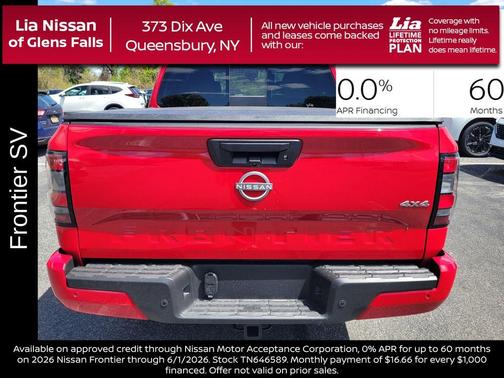 Red Alert 2026 Nissan Frontier SV