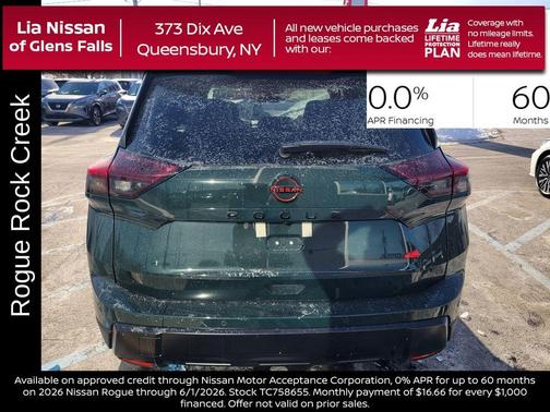 Obsidian Green 2026 Nissan Rogue Rock Creek