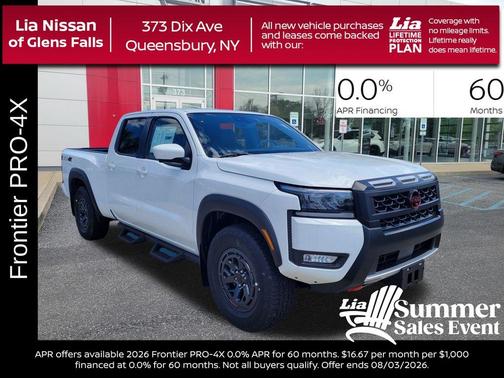 Glacier White 2026 Nissan Frontier PRO-4X