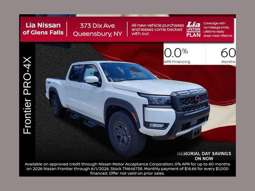 Glacier White 2026 Nissan Frontier PRO-4X