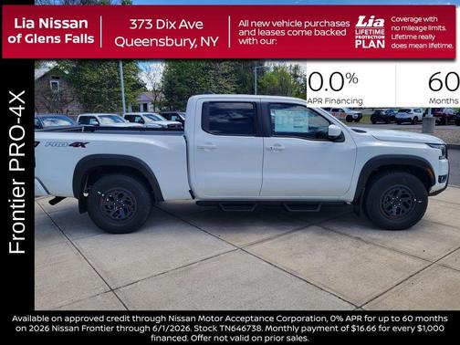 Glacier White 2026 Nissan Frontier PRO-4X