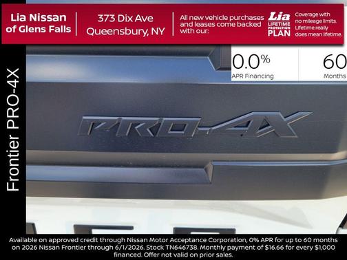 Glacier White 2026 Nissan Frontier PRO-4X