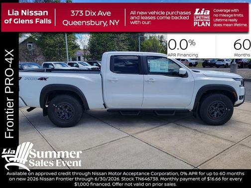 Glacier White 2026 Nissan Frontier PRO-4X