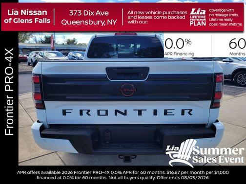 Glacier White 2026 Nissan Frontier PRO-4X