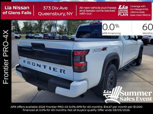 Glacier White 2026 Nissan Frontier PRO-4X