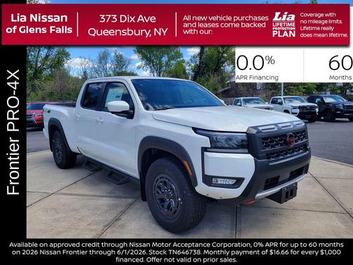 Glacier White 2026 Nissan Frontier PRO-4X