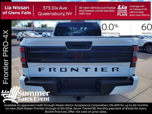Glacier White 2026 Nissan Frontier PRO-4X