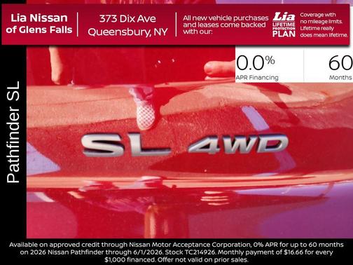 Scarlet Ember 2026 Nissan Pathfinder SL