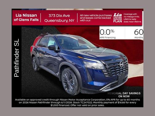 Deep Ocean Blue 2026 Nissan Pathfinder SL
