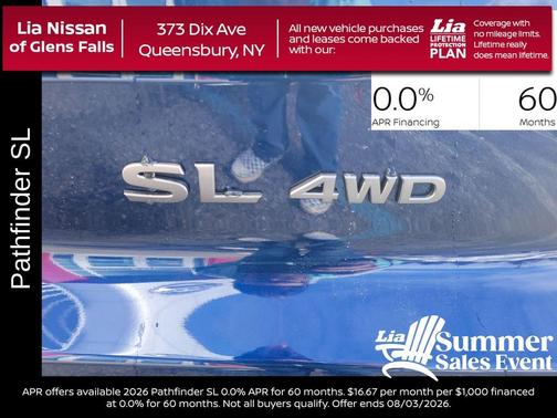 Deep Ocean Blue 2026 Nissan Pathfinder SL