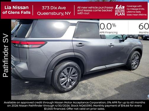 Gun Metallic 2026 Nissan Pathfinder SV