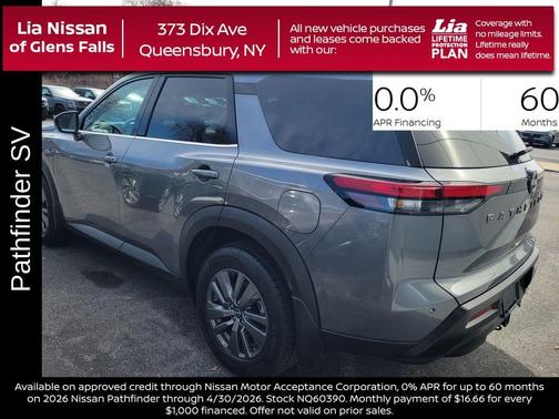 Gun Metallic 2026 Nissan Pathfinder SV