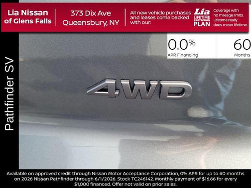 Gun Metallic 2026 Nissan Pathfinder SV