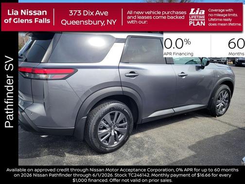 Gun Metallic 2026 Nissan Pathfinder SV