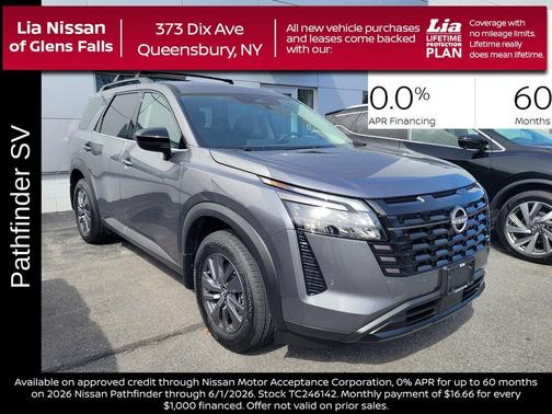 Gun Metallic 2026 Nissan Pathfinder SV