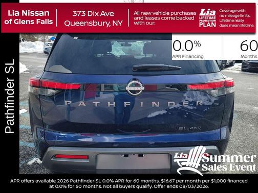 Deep Ocean Blue 2026 Nissan Pathfinder SL