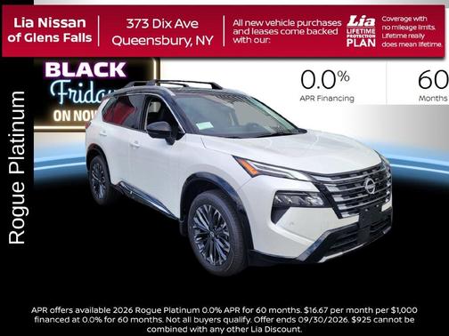 Pearl 2026 Nissan Rogue Platinum
