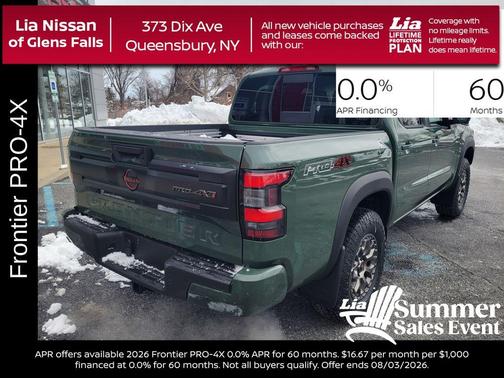 Green 2026 Nissan Frontier PRO-4X
