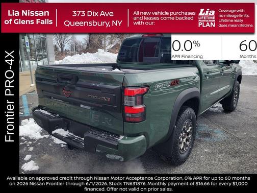 Green 2026 Nissan Frontier PRO-4X
